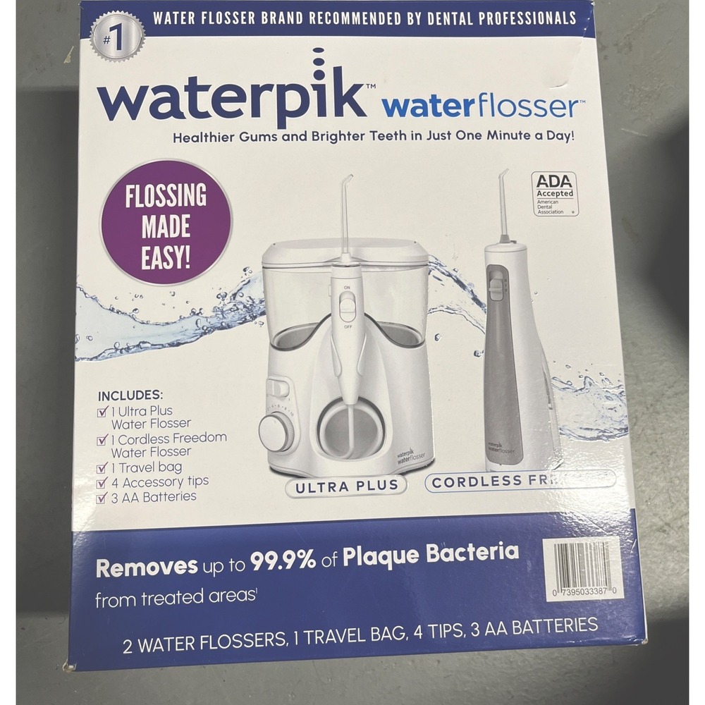 Waterpik Ultra Plus & Cordless Freedom Water Flossers, Tips, Travel Case